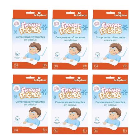 Kit 6 Fever Friends Adesivos Refrescantes Alivio Febre Bebê - Babydeas Imagem de Kit 6 Fever Friends Adesivos Refrescantes Alivio Febre Bebê