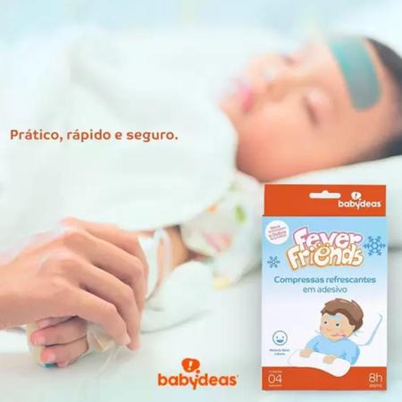 Kit 6 Fever Friends Adesivos Refrescantes Alivio Febre Bebê - Babydeas Imagem de Kit 6 Fever Friends Adesivos Refrescantes Alivio Febre Bebê