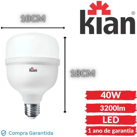 Imagem de Kit 6 Lampadas Led 30w Bulbo Branco Frio Bivolt