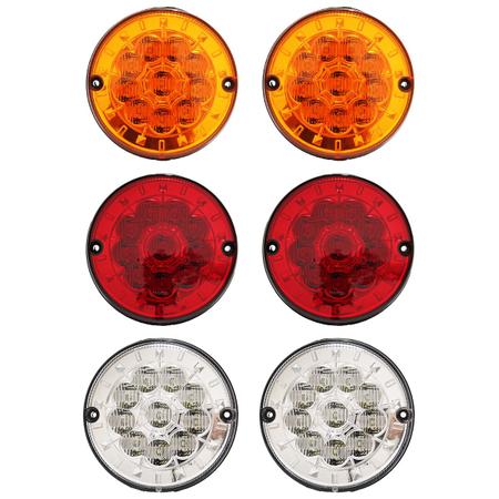 KIT 6 Lanterna Traseira 10 LED 12 volts Ø 12.5 cm - Ônibus Caio / Marcopolo / Caminhão - SILO Imagem de KIT 6 Lanterna Traseira 10 LED 12 volts Ø 12.5 cm - Ônibus Caio / Marcopolo / Caminhão