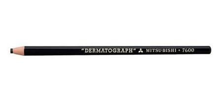 Imagem de Kit 6 Lápis Dermatográfico Preto N.24 MitsuBishi
