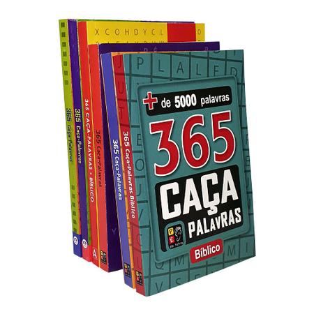 Kit 6 Livros 365 Caça Palavras + Caça Palavras Bíblico - Kit de Livros -  Magazine Luiza