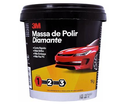 Imagem de Kit 6 Massa Diamante 3M 1Kg Polidor Base Agua