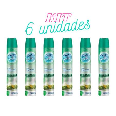 Imagem de Kit 6 Odorizadores Puro Ar 250ml/130gr Capim Limão