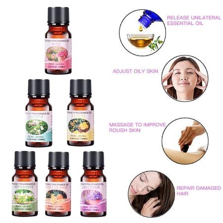 Kit 6 Oleos Essenciais Mais Vendidos 100% Natural P/ Difusor - KIT 6 ESSENCIAS Imagem de Kit 6 Oleos Essenciais Mais Vendidos 100% Natural P/ Difusor