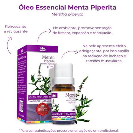 Imagem de Kit 6 Óleos Essenciais WNF Melaleuca (Tea Tree), Lavanda, Menta Piperita, Eucalipto, Laranja Doce e Lemongrass 10ml