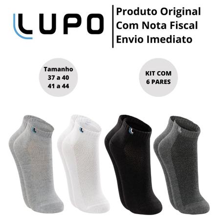 Imagem de Kit 6 Pares Meia Meias Lupo Cano Curto Médio Algodão Masculina Original 3225