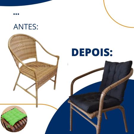 Imagem de Kit 6 Peças Futton 40x40cm Diversas Cores Futon Macio Para Cadeiras Banquetas Sofás Almofadas 