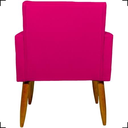 Imagem de Kit 6 Poltronas Para Sala Decorativas Nina Suede Cores Pé Castanho - Clique E Decore