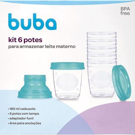 Imagem de Kit 6 Potes Para Armazenar Leite Materno - Buba