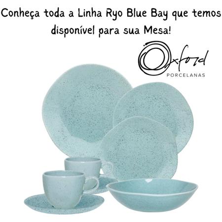 Imagem de Kit 6 Prato Raso Refeição Ryo Blue Bay Oxford 27cm Porcelana