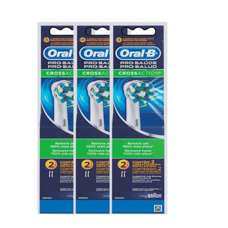 Imagem de Kit 6 Refis Escova Elétrica Oral-B Cross Action C/2 Un