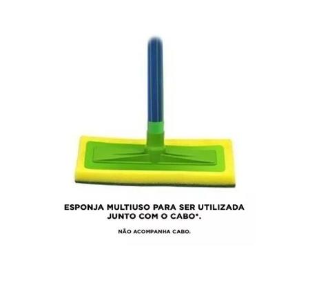 Imagem de kit 6 Rodos Abrasivos Esponja Limpa Piso E Azulejo Manual Sem Cabo