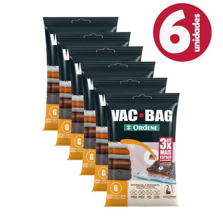 Imagem de Kit 6 Saco à Vácuo Protetor Grande Vac Bag Grande Cobertor