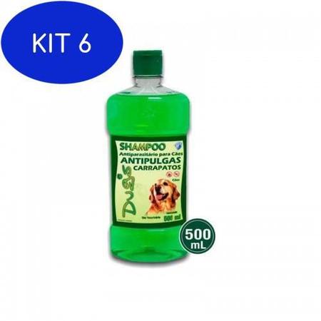 Imagem de Kit 6 Shampoo Dugs Antipulgas e Carrapatos para Cães de 500 ml