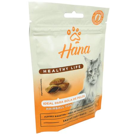 Imagem de kit 6 Snacks Hana Healthy Life Hairball Control P/ Gatos Adultos- 60g