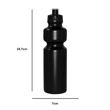 Imagem de Kit 6 Squeezes 750Ml Preto Plástico Premium