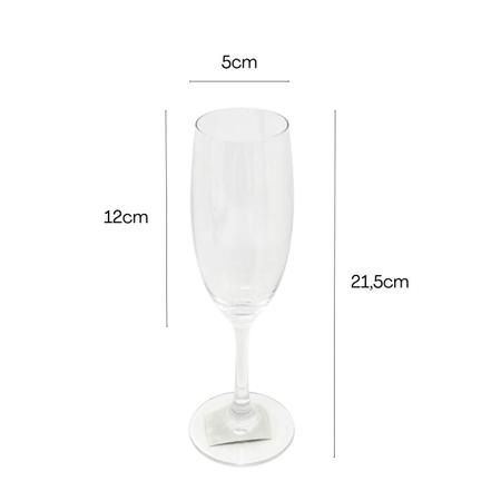 Imagem de Kit 6 Taças de Vidro para Champagne 220ml: Beba com Elegância e Estilo em Momentos Especiais c/ Este Conjunto Tradicional de Taças Finamente Acabadas