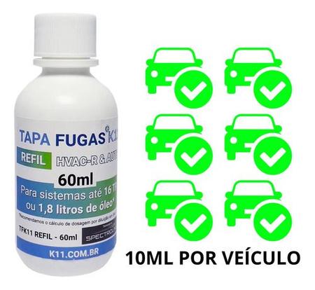 Imagem de Kit 6 Tapa Fugas K11 Refil 60ml 6 Aplicações Cada