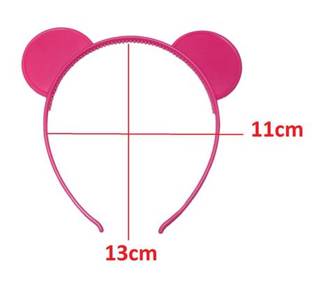 Kit 6 Tiaras Arco c/ Orelhinhas Colorido 11cm Fantasia - Blook Imagem de Kit 6 Tiaras Arco c/ Orelhinhas Colorido 11cm Fantasia