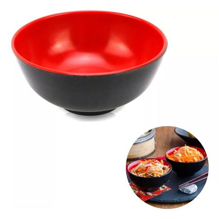 Imagem de Kit 6 Tigela Cumbuca Bowl Em Melamina 400ml Oriental Japones