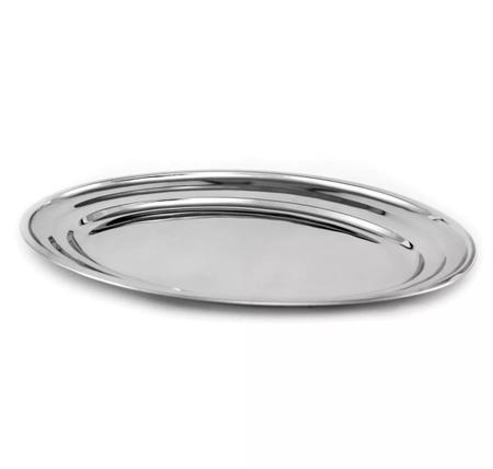 Imagem de Kit 6 Travessa Oval 21cm Aço Inox Bandeja Para Servir