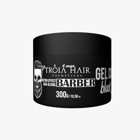 Imagem de Kit 6 Un Gel Cola Black Troia Hair For Man 300g Extra Forte