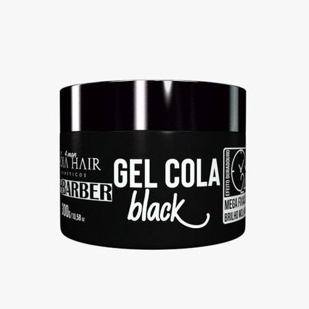 Imagem de Kit 6 Un Gel Cola Black Troia Hair For Man 300g Extra Forte