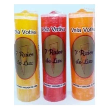 Imagem de Kit 6 und Velas Votiva 7 Dias Colorida - 210 gr cada