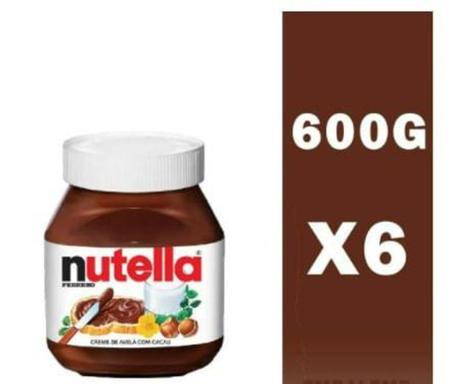 Imagem de kit 6 Unidades Creme de Avelã Nutella 650gr