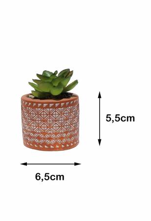 Imagem de Kit 6 Vaso em Cimento Decorativo Suculenta Planta Artificial