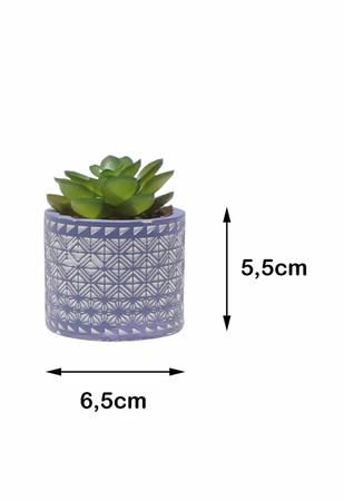 Imagem de Kit 6 Vaso em Cimento Decorativo Suculenta Planta Artificial