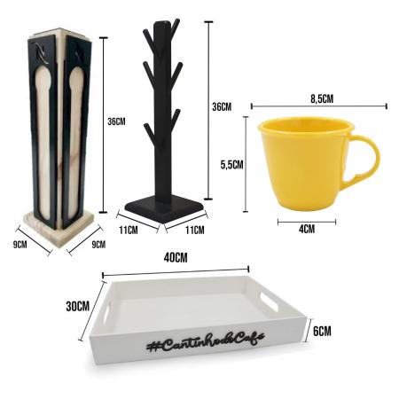 Imagem de Kit 6 Xicara Porta Capsulas Nespresso Bandeja Cores Acrílico