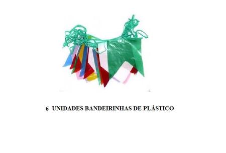 Imagem de Kit 60 Metros de Bandeirinha de Plástico Festa Junina