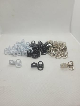 Imagem de Kit  600 Cantoneiras Maciça 2 Furos 13x13mm  Zamac Fixação