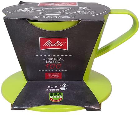 Imagem de Kit 6cx Filtro Papel 2 Suporte plást.Melitta n100 VerdeLimão