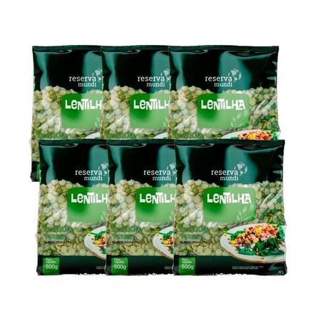 Imagem de Kit 6X: Lentilha Verde Sem Glúten Reserva Mundi 500G