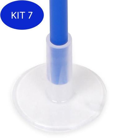 Imagem de Kit 7 Base de mesa plástico com adesivo pacote com 20 unidades