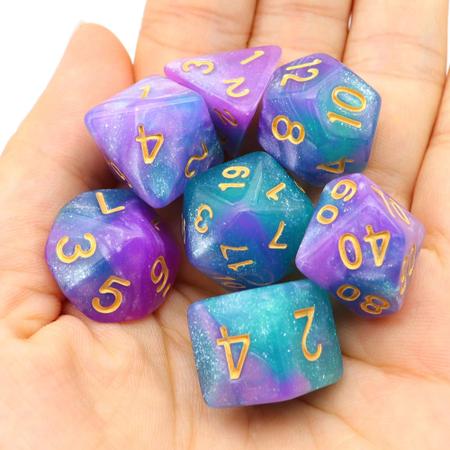 D4 d6 d8 d10 d12 e d20 dados para jogos de tabuleiro, dnd conjunto