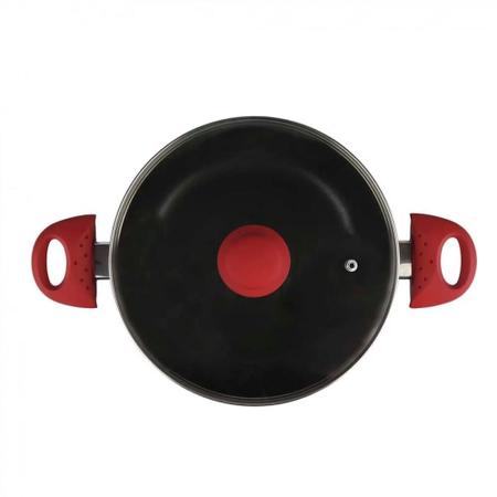Imagem de Kit 7 Pecas com Panela Frigideira e Utensilios de Cozinha Vermelho  Mor 