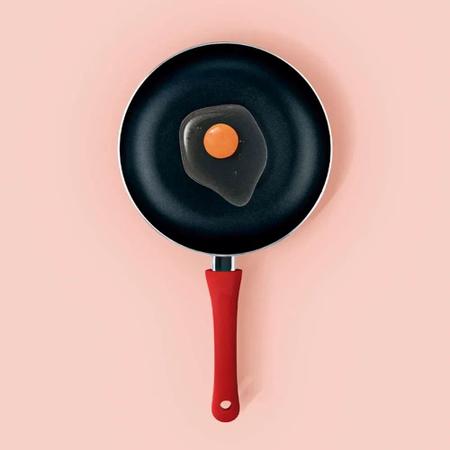 Imagem de Kit 7 Pecas com Panela Frigideira e Utensilios de Cozinha Vermelho  Mor 