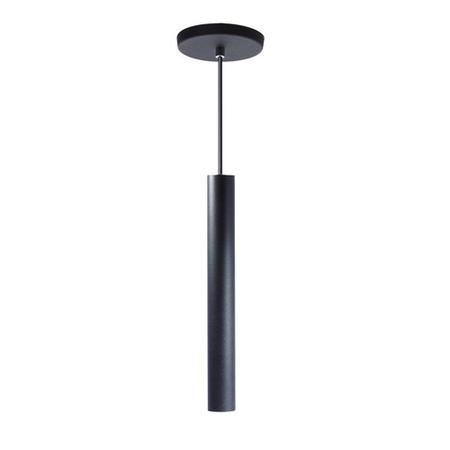 Imagem de Kit 7 Pendente Luminária Tubo Preto 30 Cm + Lâmpada LED Branco Quente