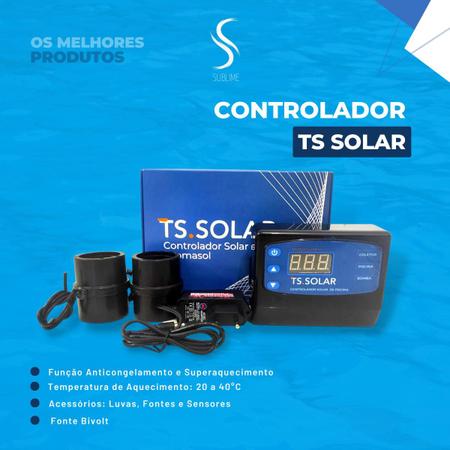 Imagem de Kit 7 Placas Coletoras 4mt - Aquecedor Solar Piscinas com 8m² / 11.500 Litros + Controlador de Temperatura e Válvulas