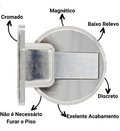 Imagem de Kit 7 Prende Porta Magnetico Trava com Imã Segurador de Porta Magnético Fixador Batedor