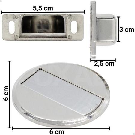 Imagem de Kit 7 Prende Porta Magnetico Trava com Imã Segurador de Porta Magnético Fixador Batedor