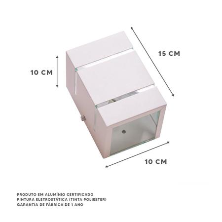 Imagem de Kit 8 Arandela 2 Focos E 2 Frisos Externa Parede Muro Ar1510