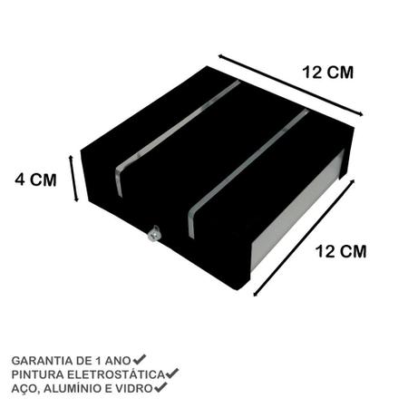 Imagem de Kit 8 Arandelas na cor Preta 2 Frisos Moderna Luminária Soquete G9 Ambientes Internos Externos Mf103