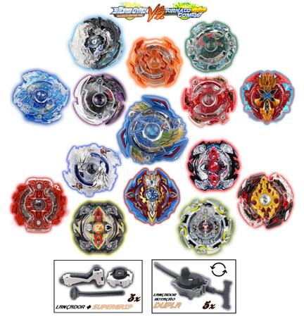 Kit 8 Beyblades De Metal Com Maleta E Puxadores - TopMixShop - Pião de  Batalha e Acessórios - Magazine Luiza