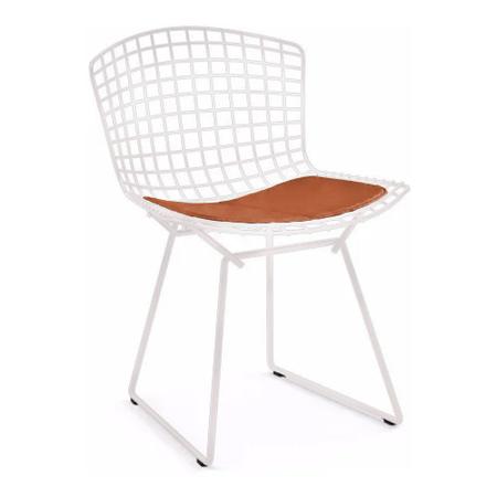 Imagem de Kit 8 Cadeiras Bertoia Branca com Assento Cobre