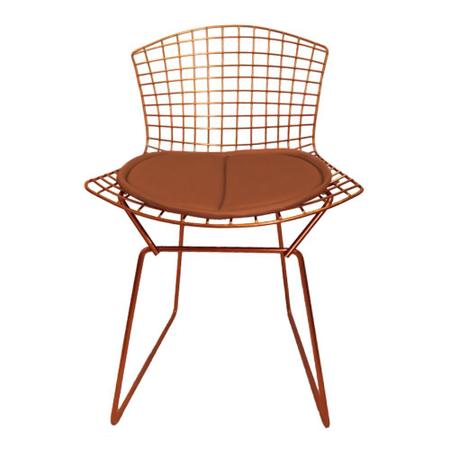 Imagem de Kit 8 Cadeiras Bertoia Cobre com Assento Cobre
